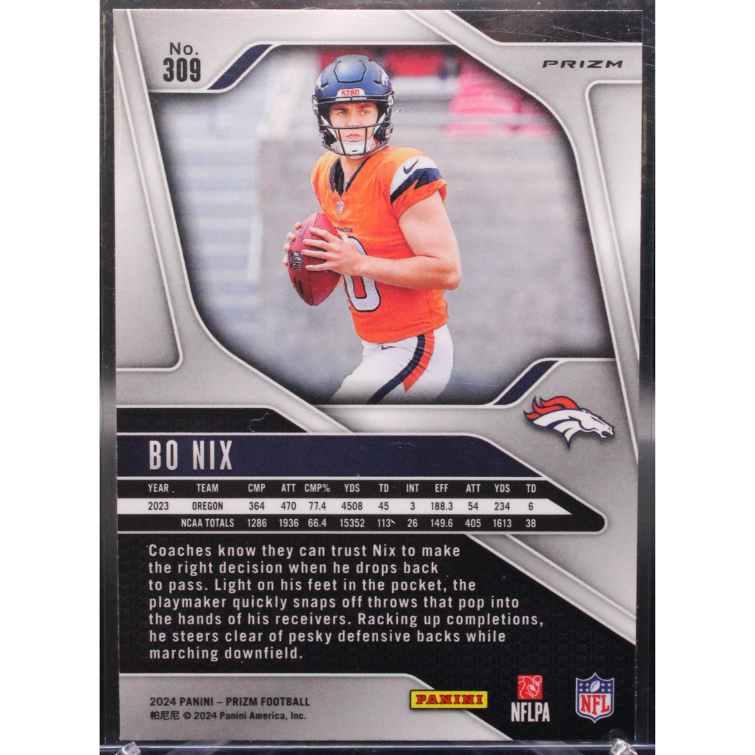 2024 Panini Prizm Football - Bo Nix 308 - Silver