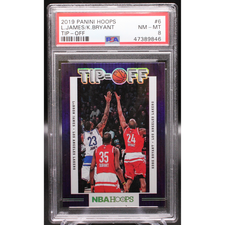 2019 Panini Hoops - Lebron James / Kobe Bryant 6 - Tip-Off - PSA 8