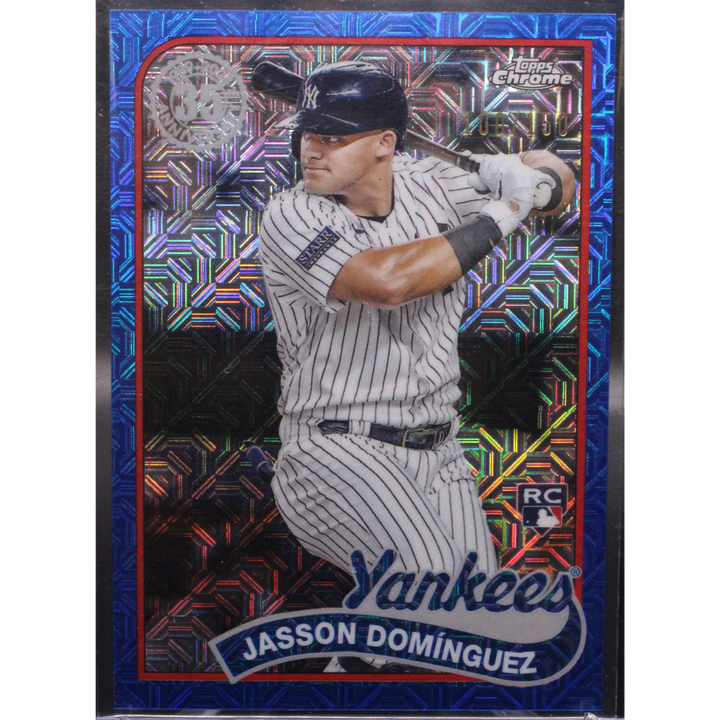 2024 Topps Chrome Silver Pack - Jasson Dominguez 2T89C-69 - Blue Mojo /150