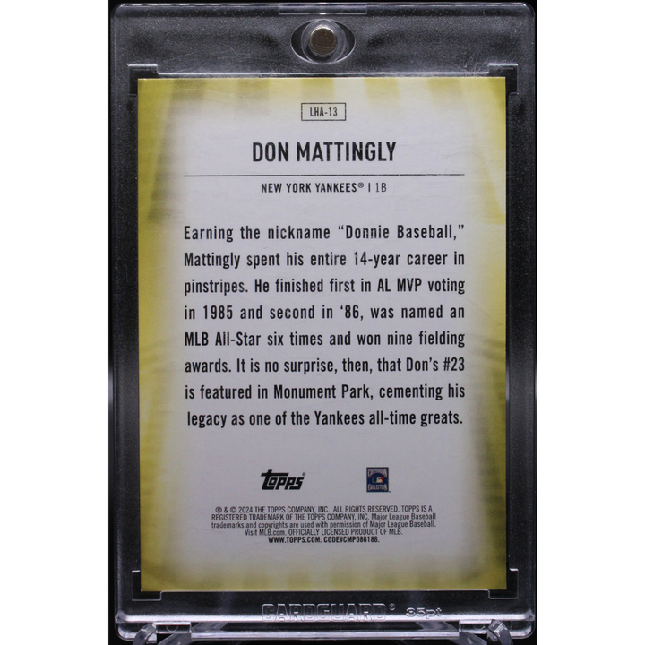 2024 Topps Update Series - Don Mattingly LHA-13 - Home Field Advantage