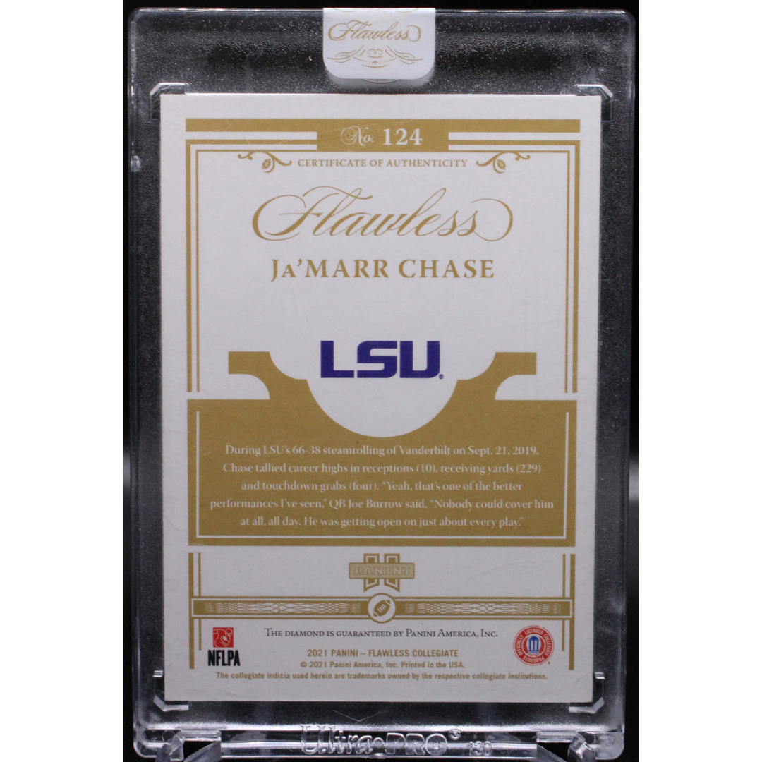 2021 Panini Flawless Collegiate - Ja'Marr Chase 124 - Flawless Diamond