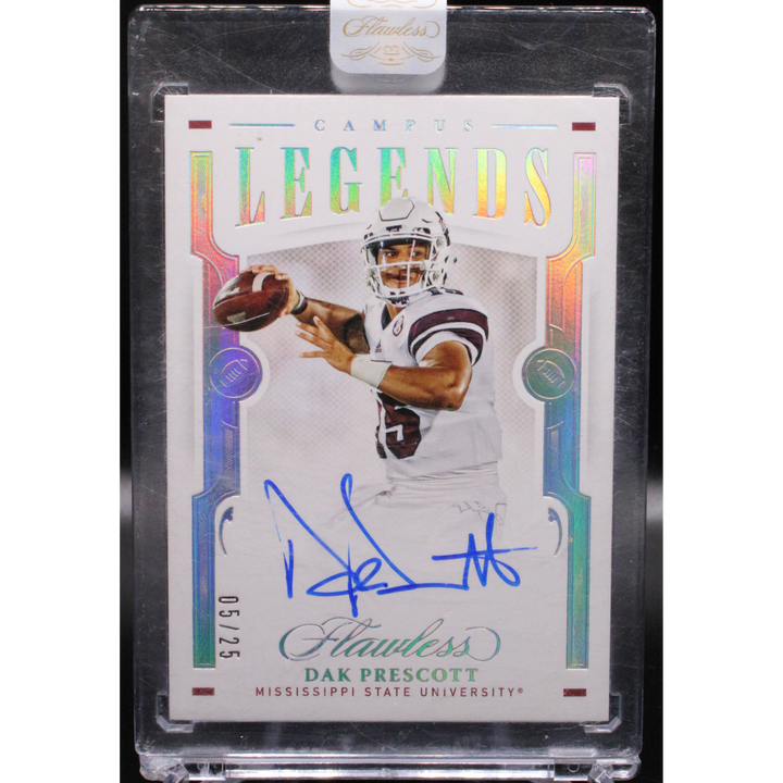 2021 Panini Flawless Collegiate - Dak Prescott CLS-DP - Campus Legends Auto /25