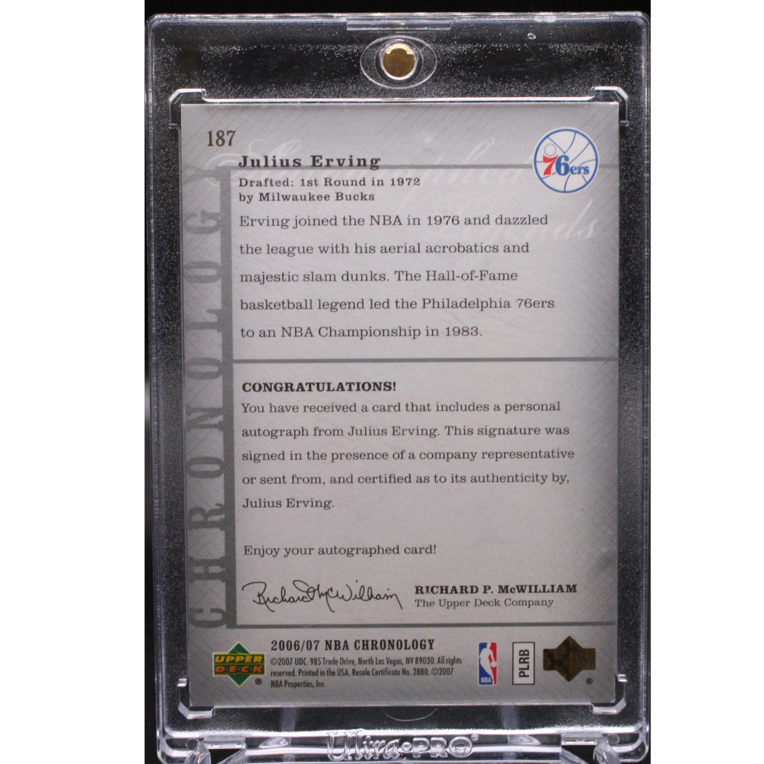 2006 Upper Deck - Julius Erving 187 - Letterman Patch Auto