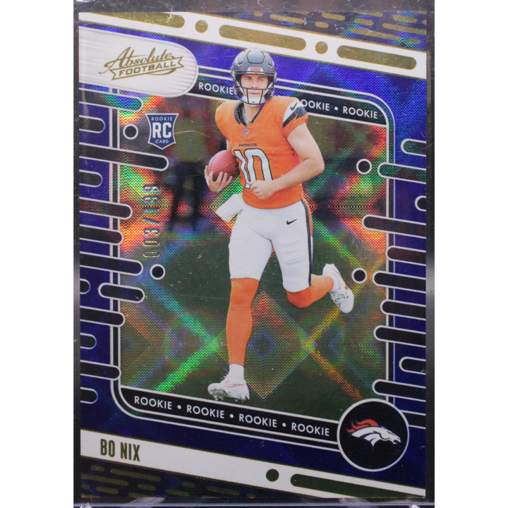 2024 Panini Absolute Football - Bo Nix 112 - Blue /199