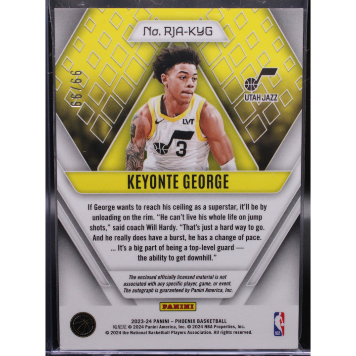 2023-24 Phoenix Basketball - Keyonte George RJA-KYG - 99/99 RPA