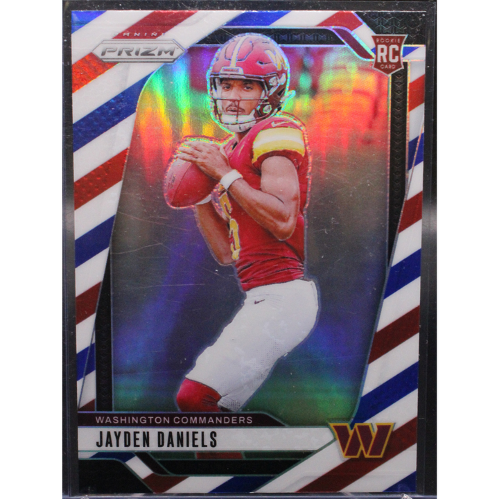 2024 Panini Prizm Football - Jayden Daniels 347 - Red White Blue