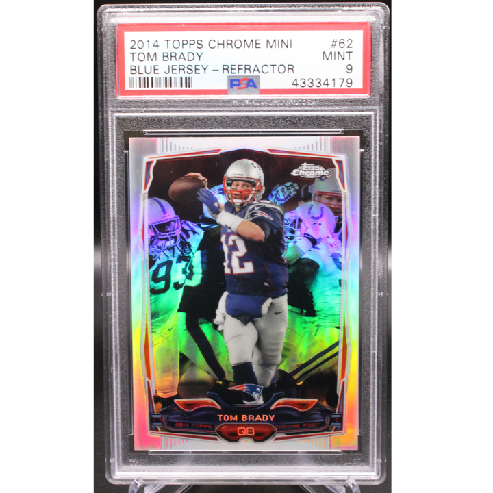 2014 Topps Chrome - Tom Brady 62 -  Blue Jersey Refractor - PSA 9