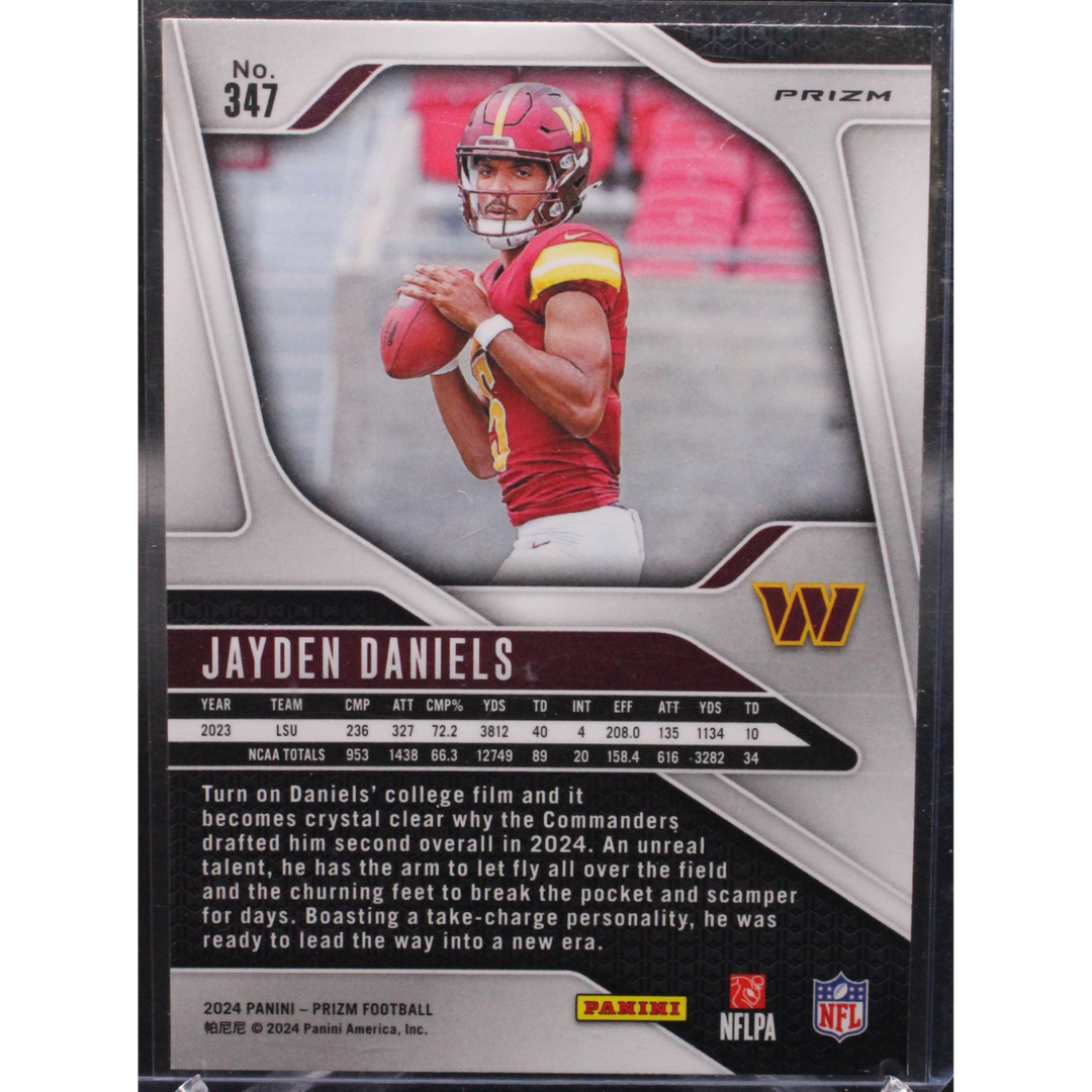 2024 Panini Prizm Football - Jayden Daniels 347 - Red White Blue