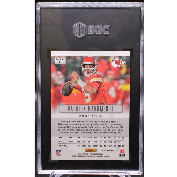 2023 Panini Prizm - Patrick Mahomes II - Prizm Flashback - SGC 10