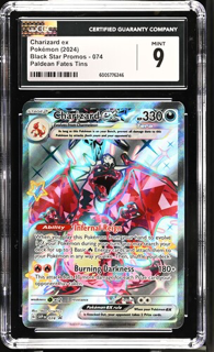 Charizard ex 074 Paldean Fates tin - 2024 Pokemon - CGC 9