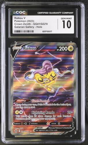 Raikou V GG41/GG70 - Crown Zenith - 2023 Pokemon  - CGC 10