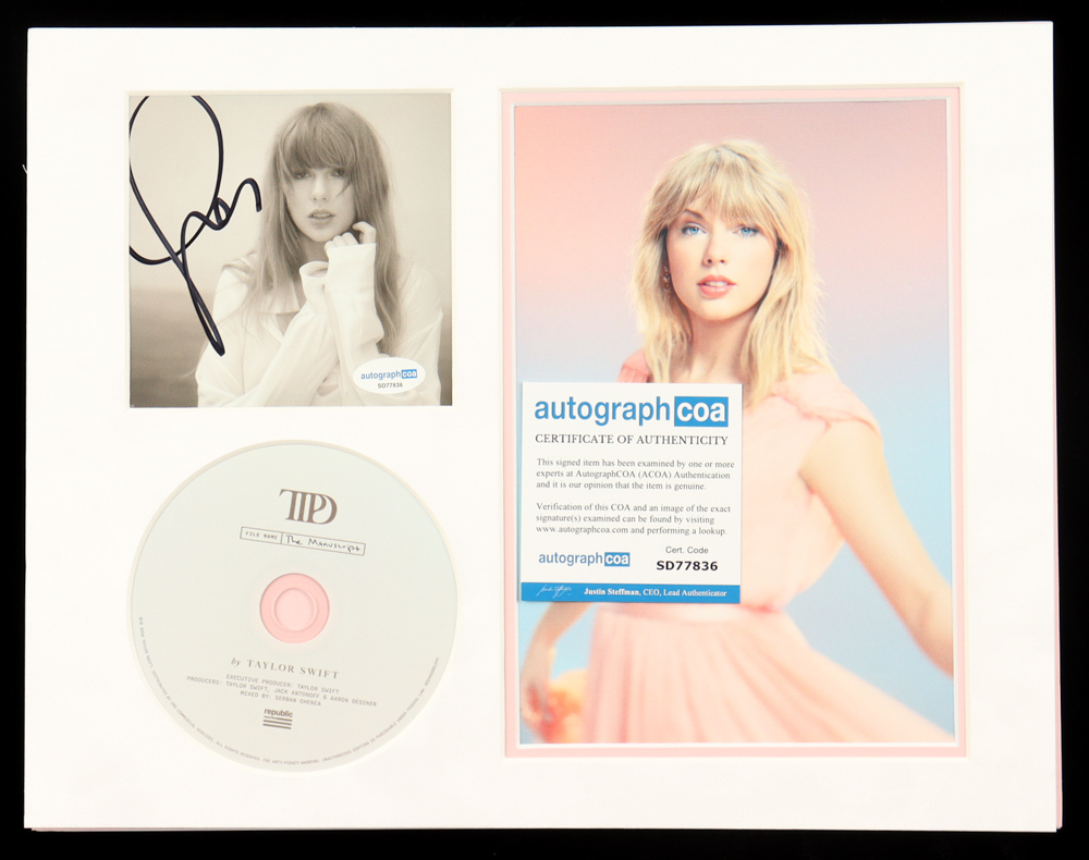 Taylor Swift Signed "The Tortured Poets Department" 11x14 Custom Framed Matted CD Insert Display (ACOA)