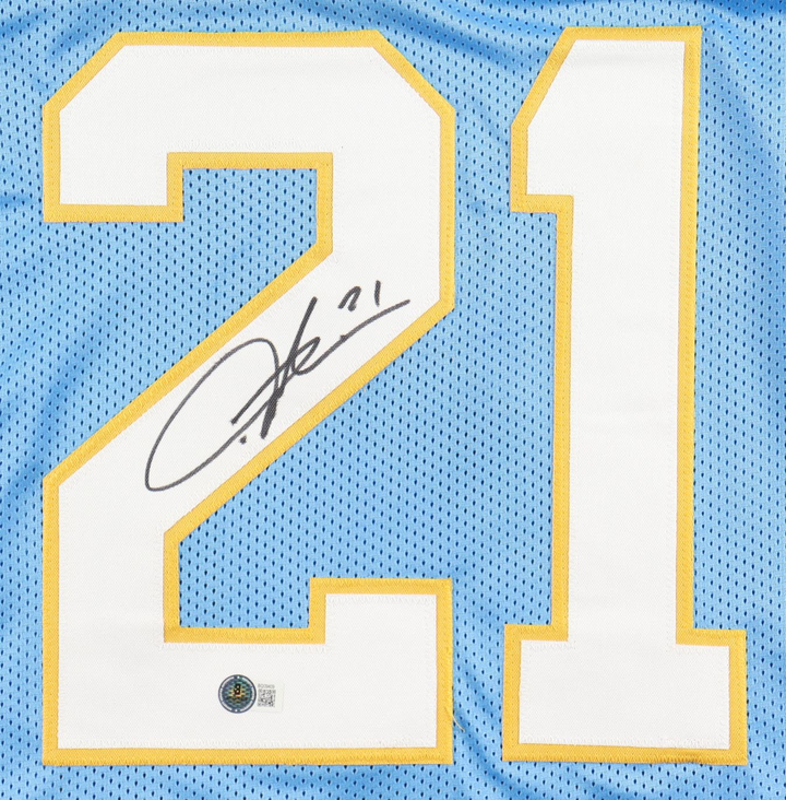 Ladanian Tomlinson Autographed Signed San Diego Blue Football Jersey (Beckett)