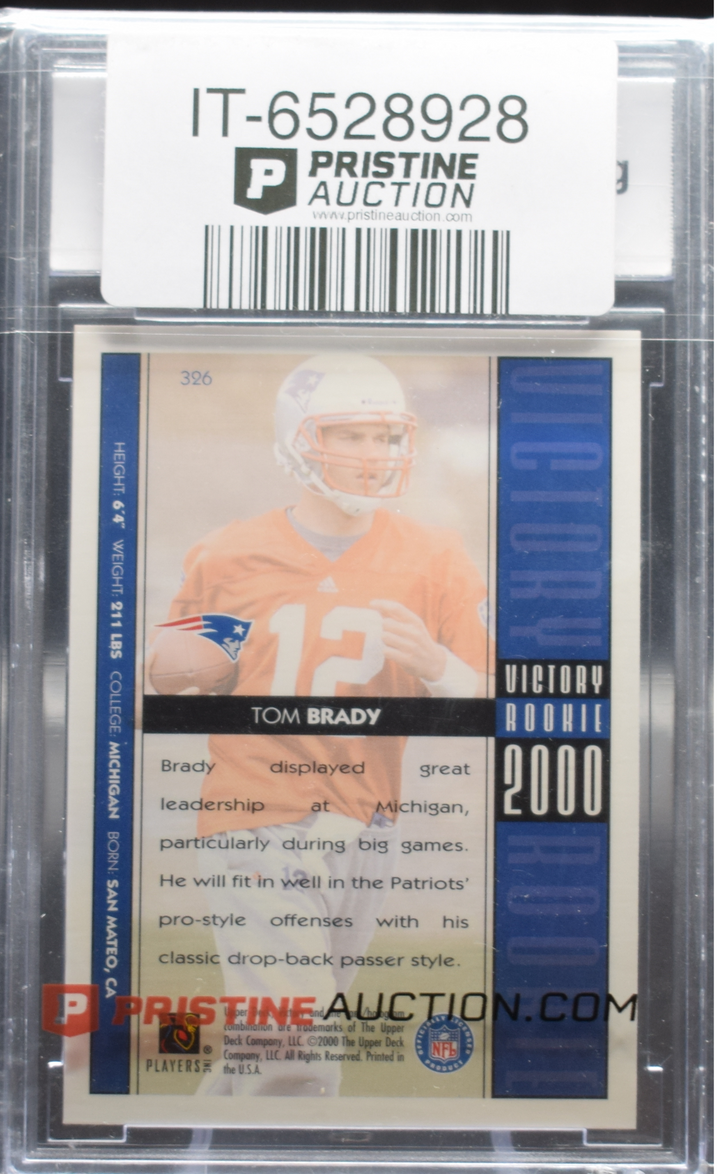 2000 Upper Deck Victory Football - Tom Brady 130 - BCCG 10