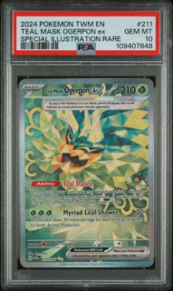 Teal Mask Ogerpon 211/167 Illustration Rare Twilight Masquerade - 2024 Pokemon - PSA 10