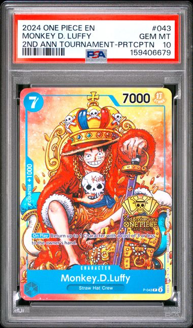 Monkey.D.Luffy - Promo - 2ND Anniversary Tournament Participation - 2024 One Piece - PSA 10