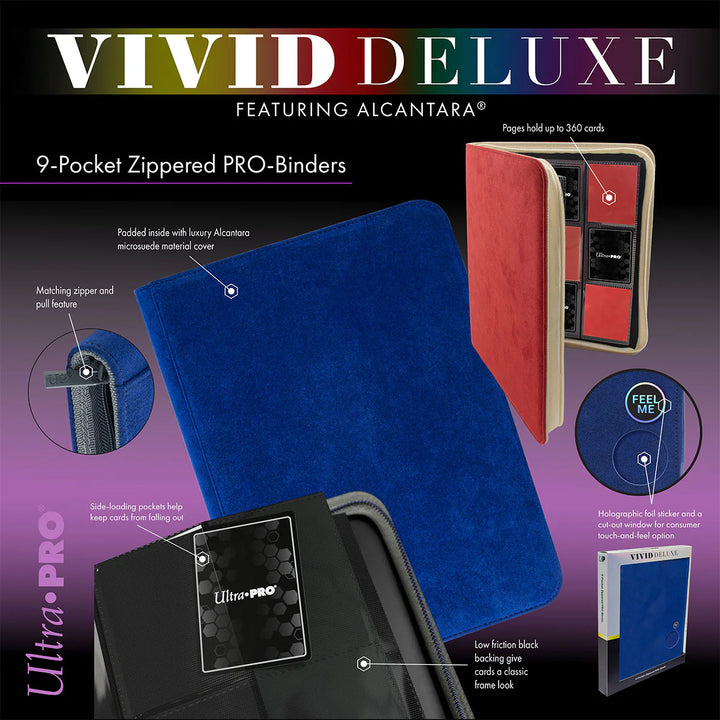 Vivid Deluxe 9-Pocket Zippered Ultra PRO Binder