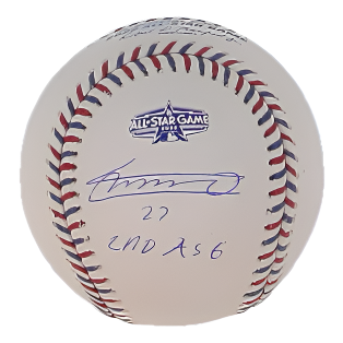 Vladimir Guerrero Jr. Signed 2022 All-Star Game Logo Baseball Inscribed "2nd ASG" (JSA & Guerrero Jr.) with Case