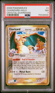 Charizard 4/100 Crystal Guardians Delta Species - 2006 Pokemon - PSA 7