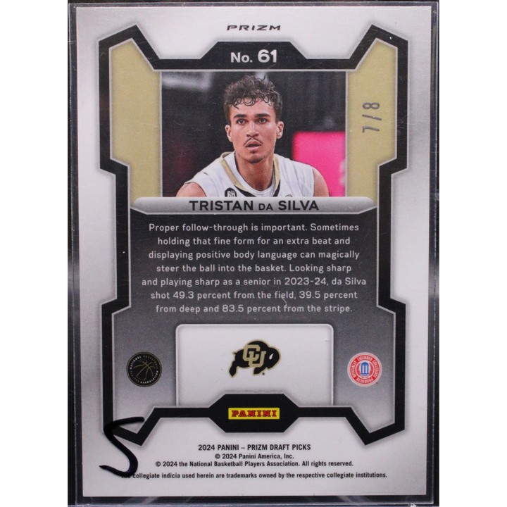 2024 Panini Prizm Draft Picks Basketball - Tristan Da Silva 61 - Green Scope /8