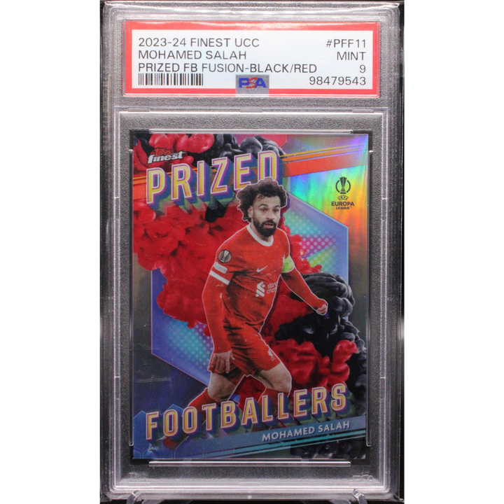 2023 Finest UCC - Mohamed Salah PFF-11 - Prized Footballers Fusion Black / Red - PSA 9