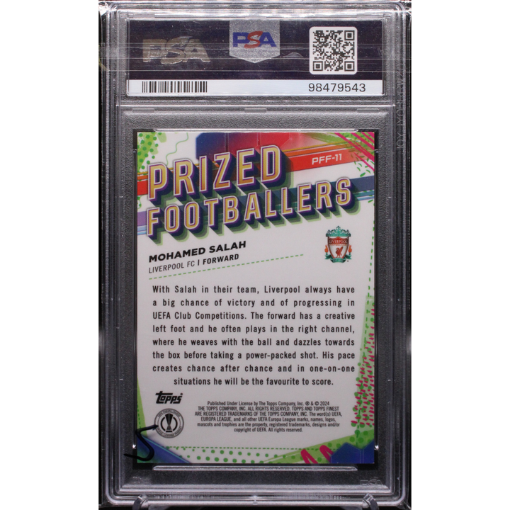 2023 Finest UCC - Mohamed Salah PFF-11 - Prized Footballers Fusion Black / Red - PSA 9