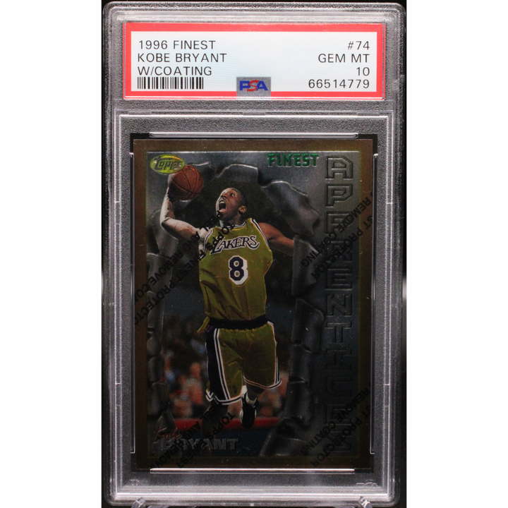 1996 Topps Finest - Kobe Bryant 74 - W Coating - PSA 9