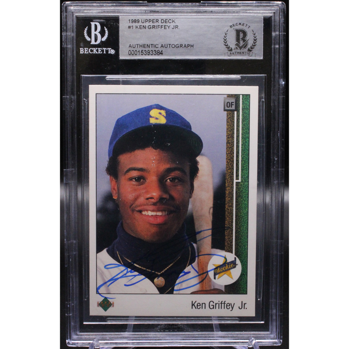 1989 Upper Deck - #1 Ken Griffey Jr RC - Beckett Authentic Auto