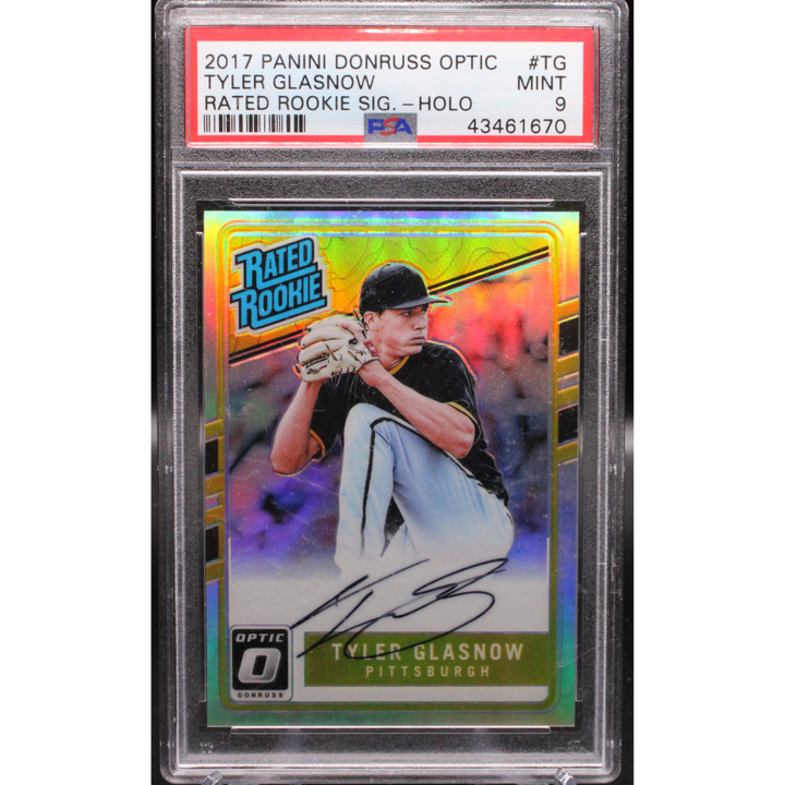 2017 Panini Donruss Optic - Tyler Glasnow RRS-TG - Holo Auto - PSA 9