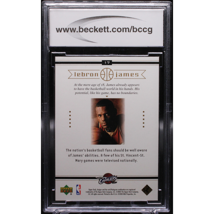 2003 Upper Deck LeBron James Box Set #17 BCCG 10