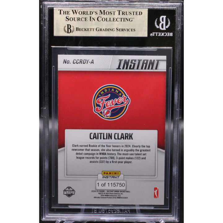 2024 Panini Instant Caitlin Clark ROY CCROY-A /115750 BGS 9.5