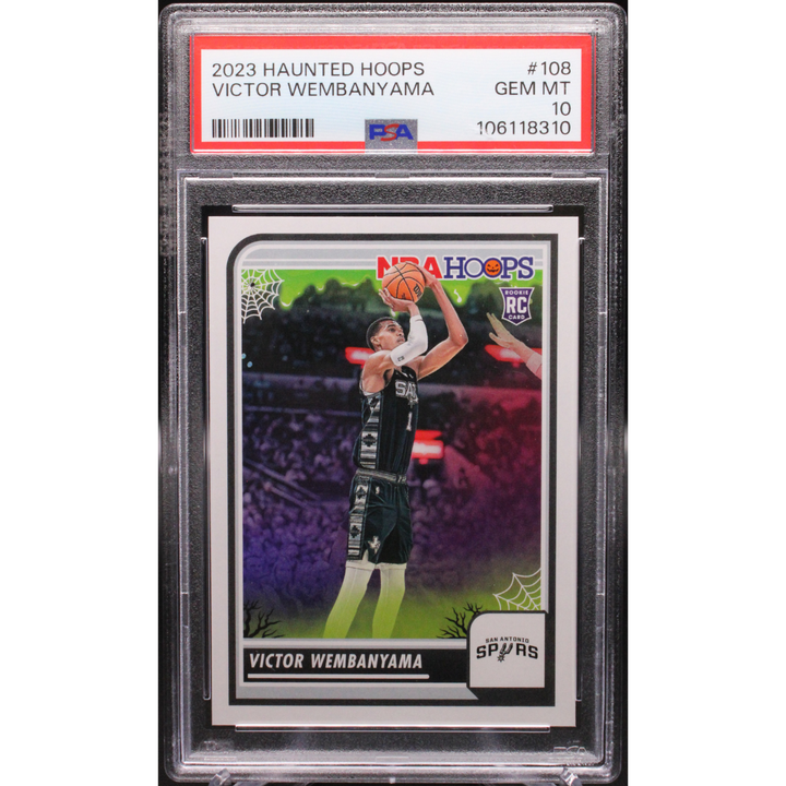 2023-24 Panini Haunted Hoops Basketball Victor Wembanyama Base RC PSA 10