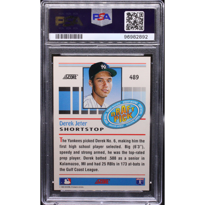 1993 Score Derek Jeter #489 RC  PSA 9