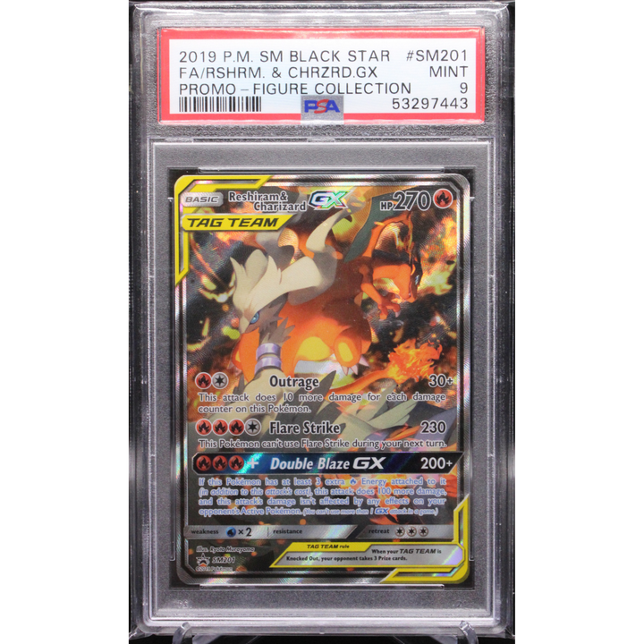 Reshiram Charizard GX SM201 - 2023 Pokemon - PSA 9