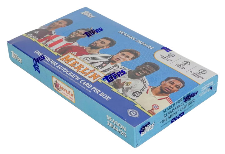 2024-25 Topps Chrome Merlin UEFA Club Competitions Soccer Hobby Box