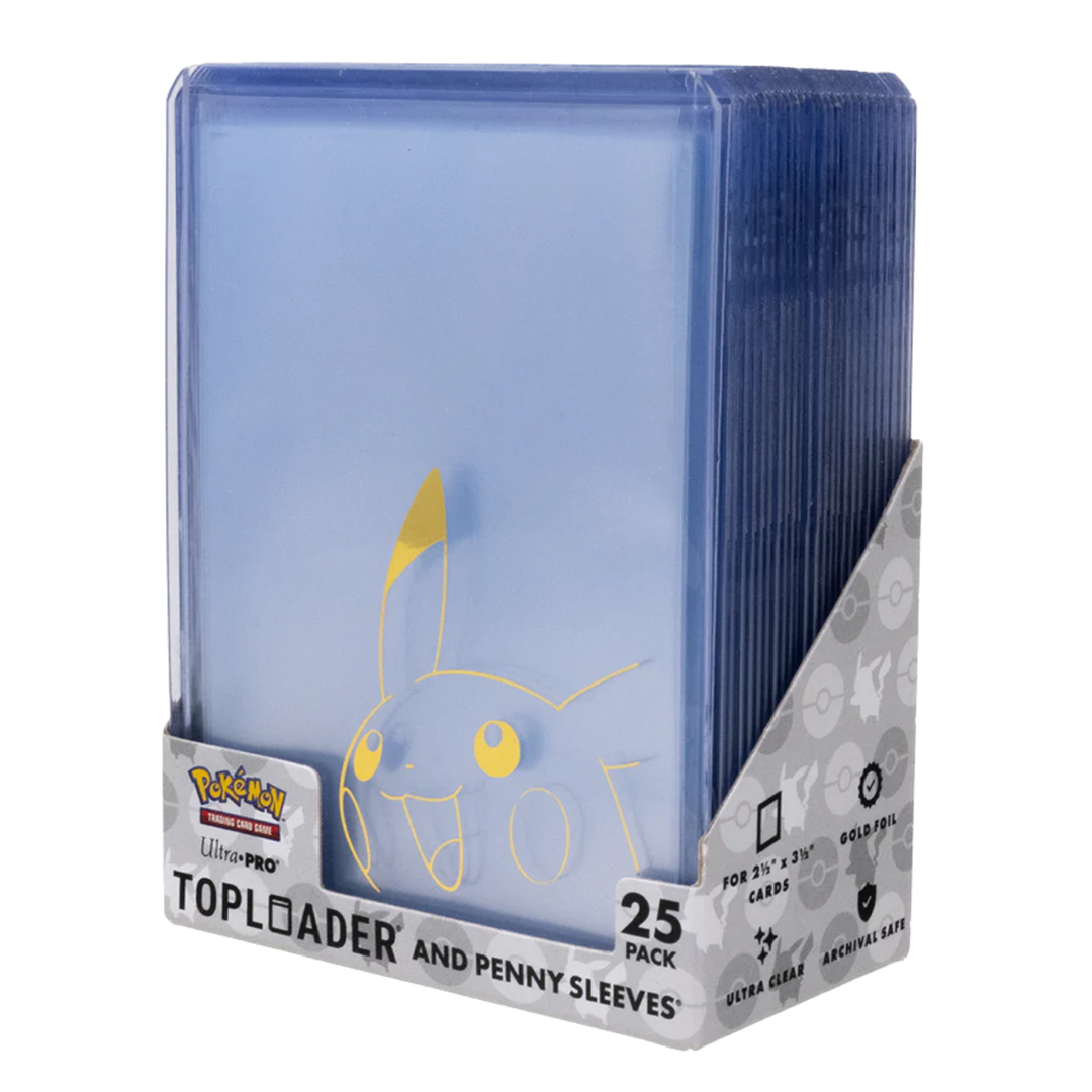 Ultra Pro - Pikachu Toploader and Penny Sleeve Combo Pack (25 Pack)