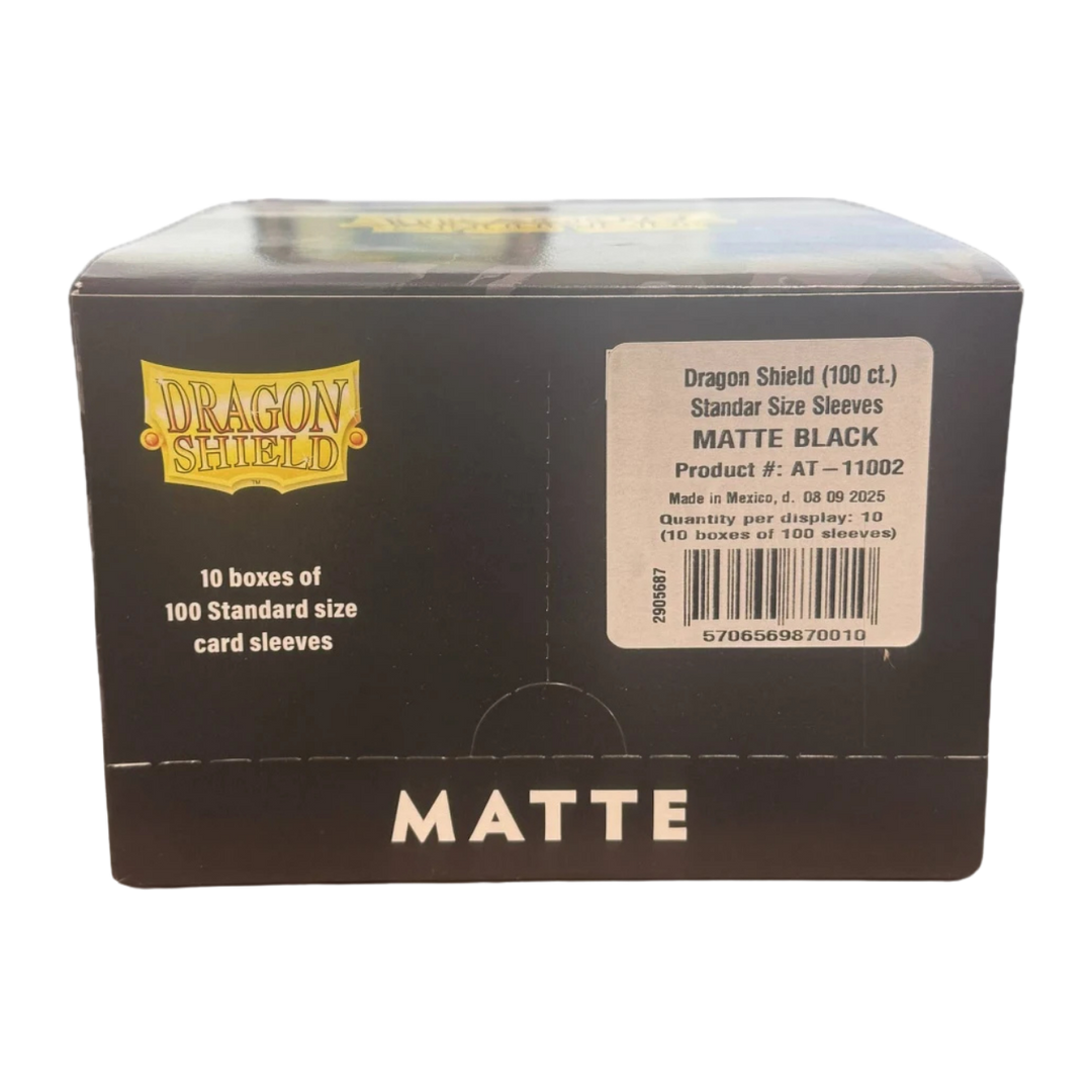Dragon Shield Sleeve Display: Black Matte (10 Packs with 100 sleeves each)