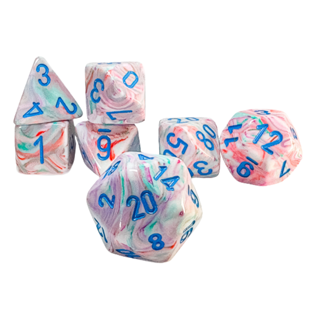 7-Die Set Festive Mega-Hedral Pop Art/Blue - CHX22544