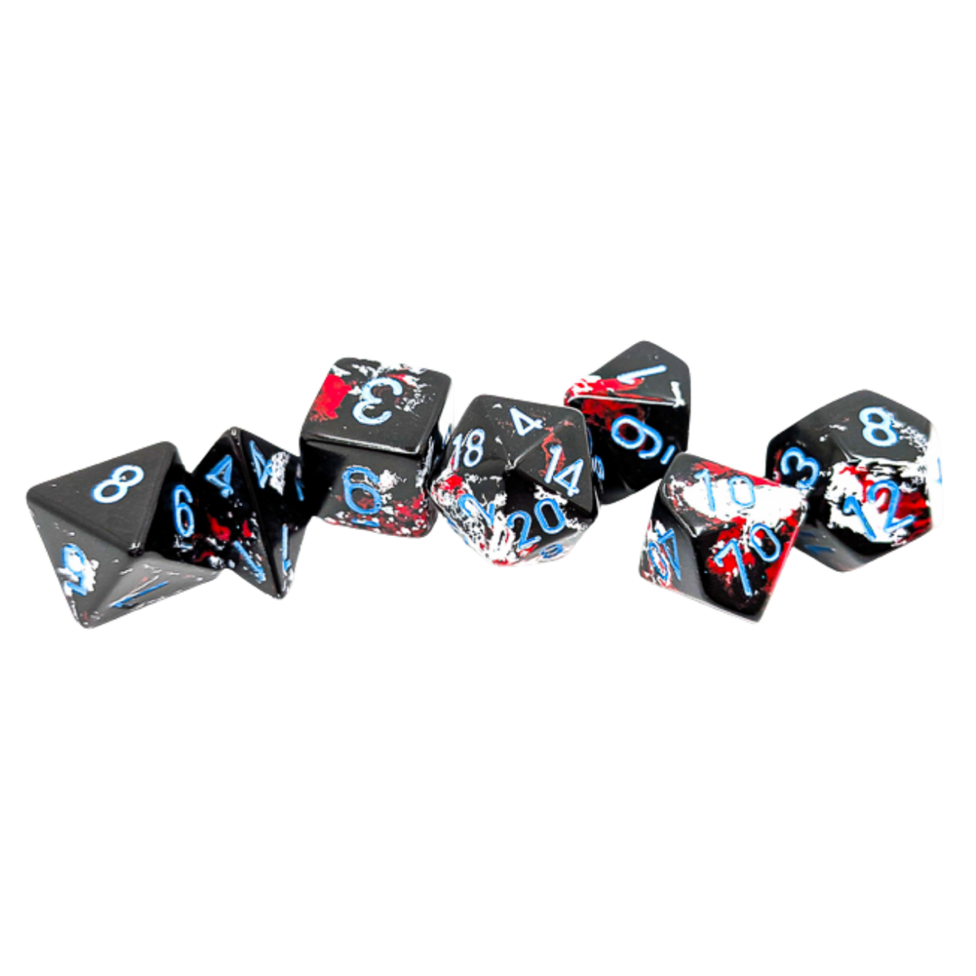 7-Die Set Polyhedral Brush Dark Side/Blue