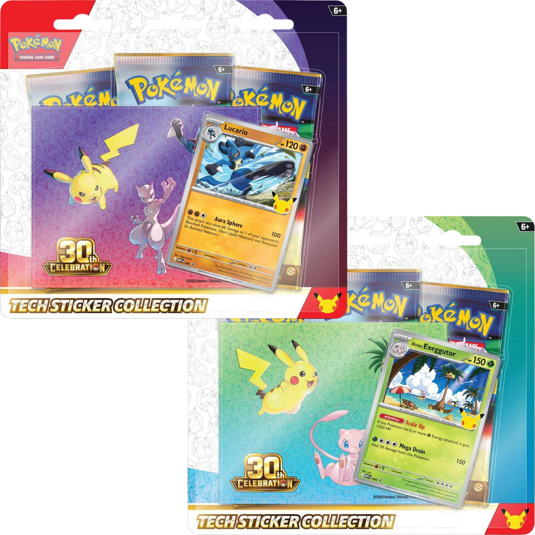 Pokemon 30th Celebration - Tech Sticker Collection (Presale)