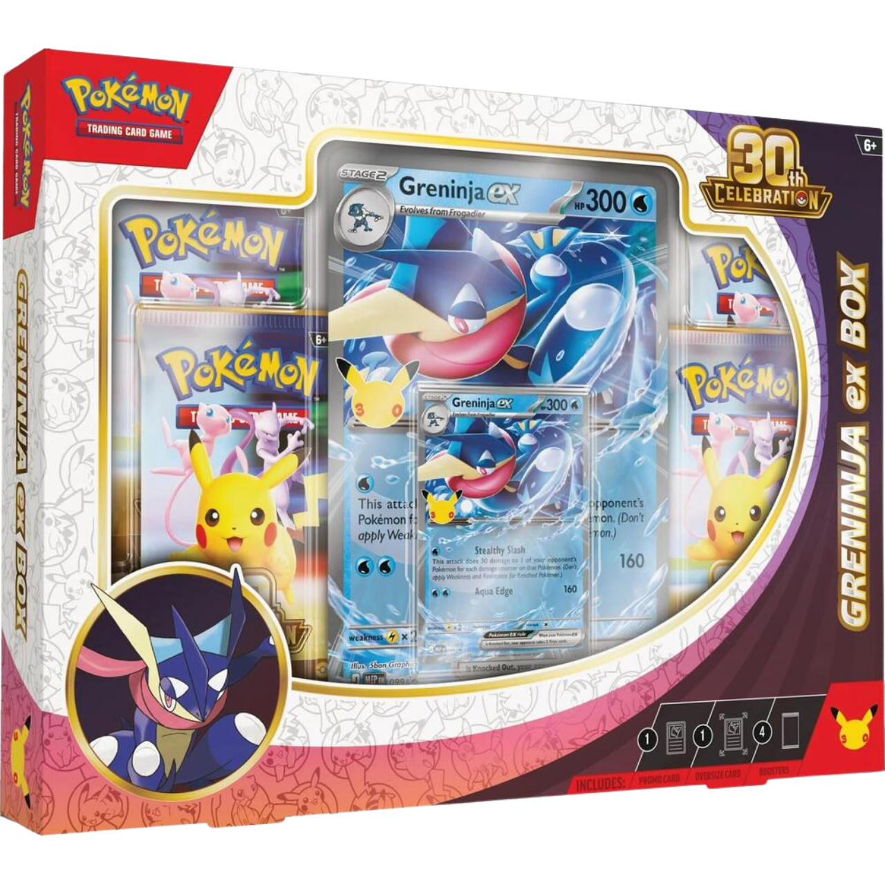 pokemon cards 300 pack (PREORDER SEPTEMBER 2026) TCG 30th Celebration 30C Greninja Ex Box Color:Pacific Blue traditional chinese 2026 Celebrating 30 Years Best Magic The Gathering