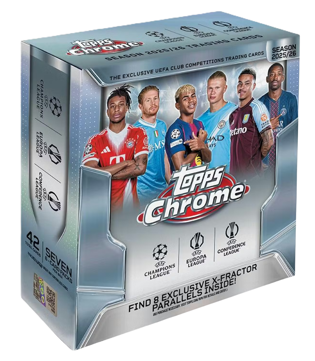 2025-26 Topps Chrome UEFA Club Competitions Soccer Mega Box