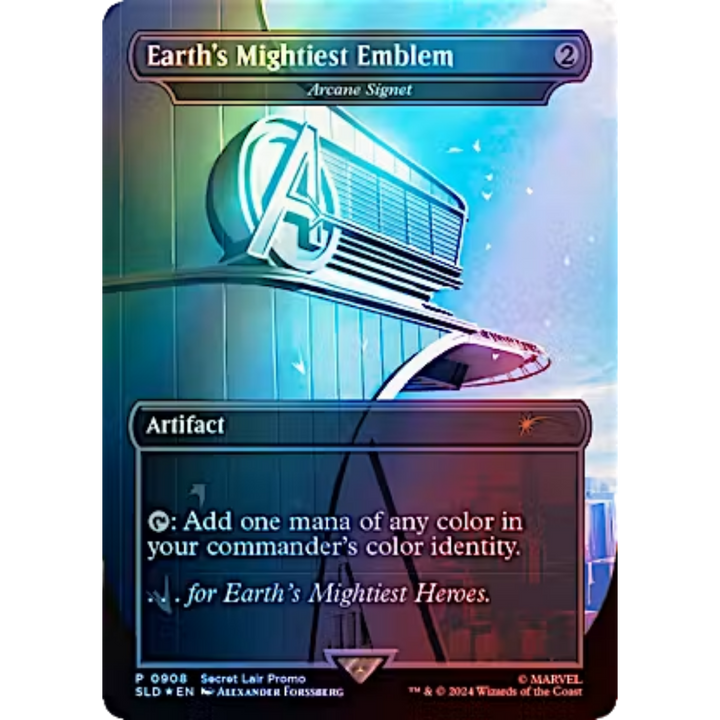 Secret Lair x Marvel: Arcane Signet as "Earth's Mightiest Emblem" - Rainbow Foil Edition