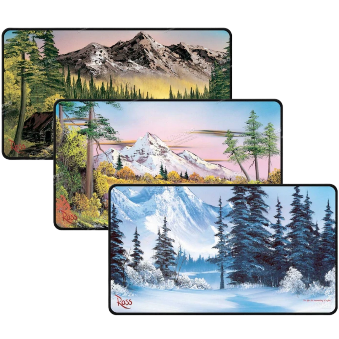 Ultra Pro Bob Ross Black Stitched Playmat