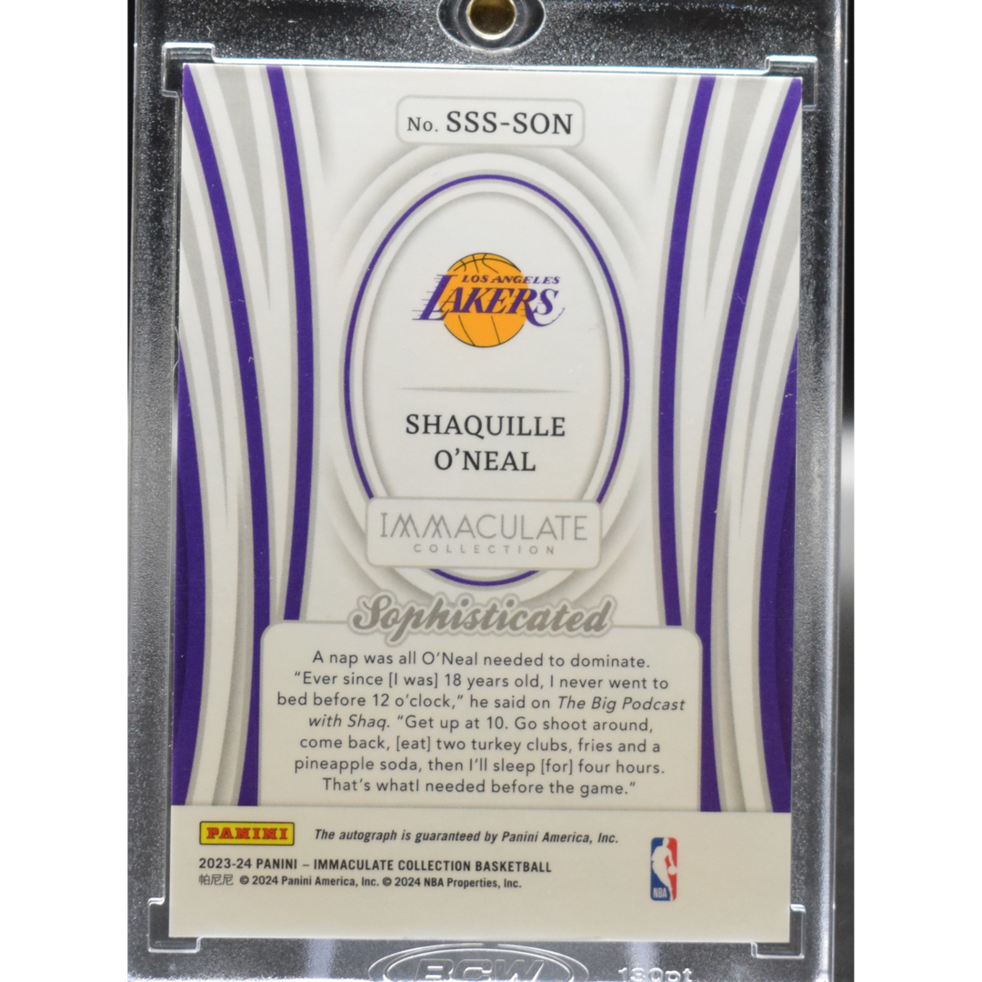 2023 Panini Immaculate - Shaquille O'Neal SSS-SON - Sophisticated Auto /49