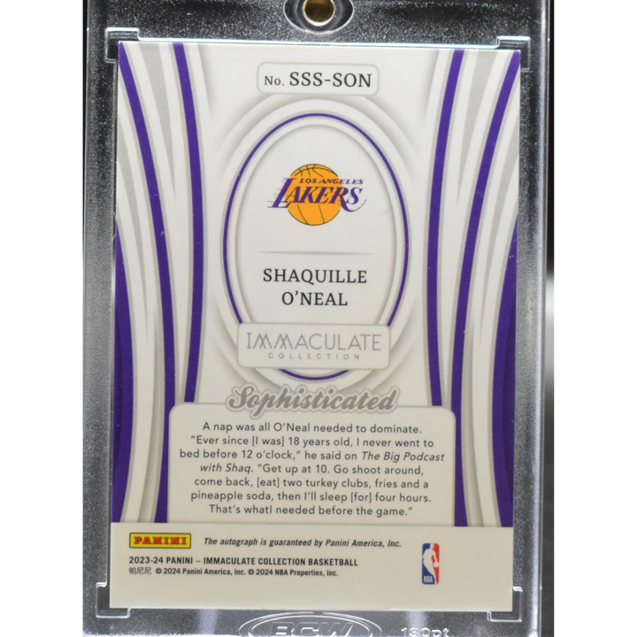2023 Panini Immaculate - Shaquille O'Neal SSS-SON - Sophisticated Auto /49