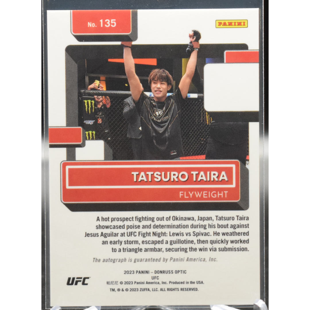2023 Donruss Optic UFC - Tatsuro Taira 135 - Rated Rookie Auto - Show Card
