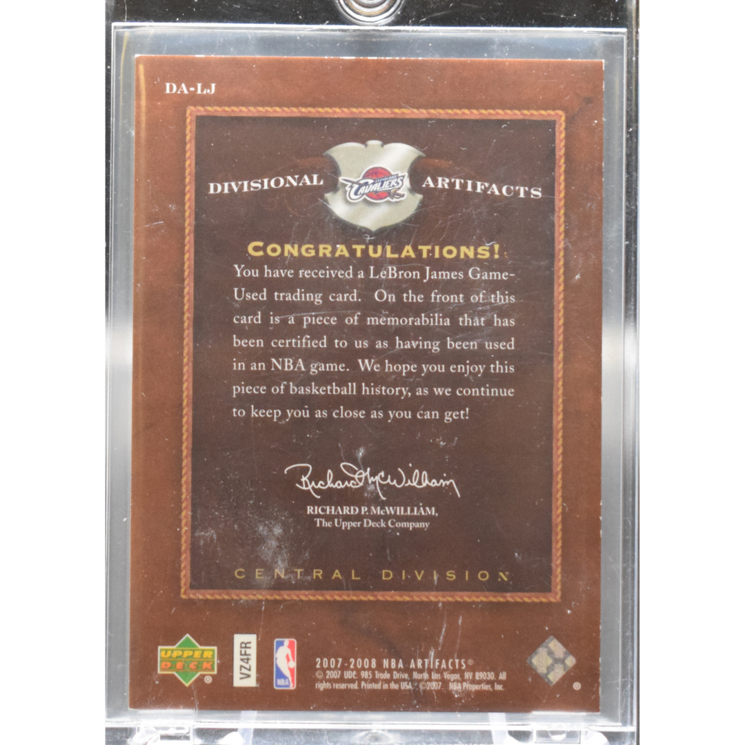 2007-2008 Upper Deck Artifacts Basketball - Lebron James DA-LJ -Divisional Artifacts Game Worn