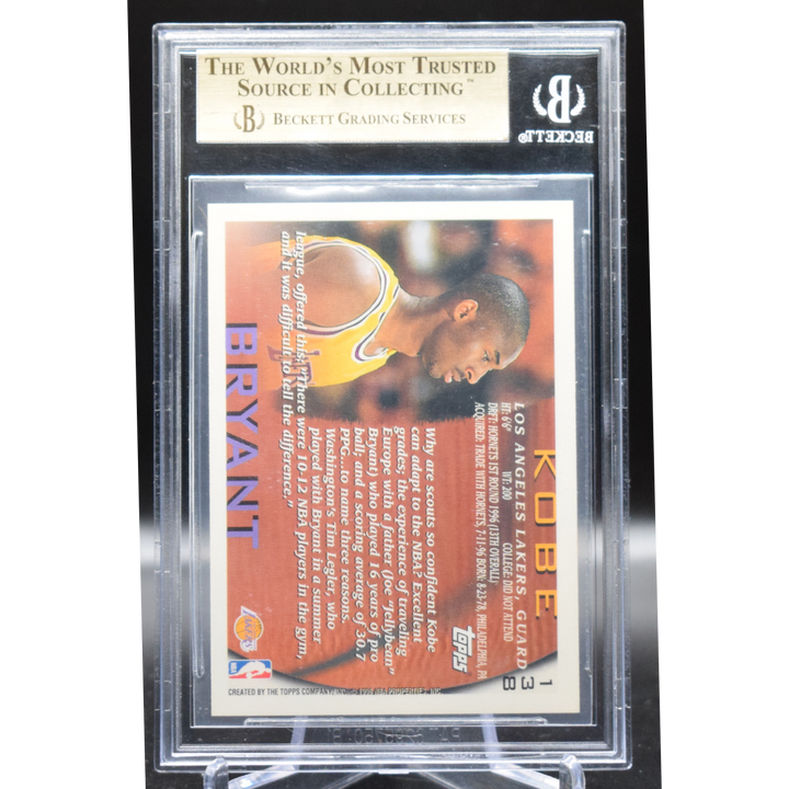 1996 Topps - Kobe Bryant 138 - Rookie - Beckett 9.5