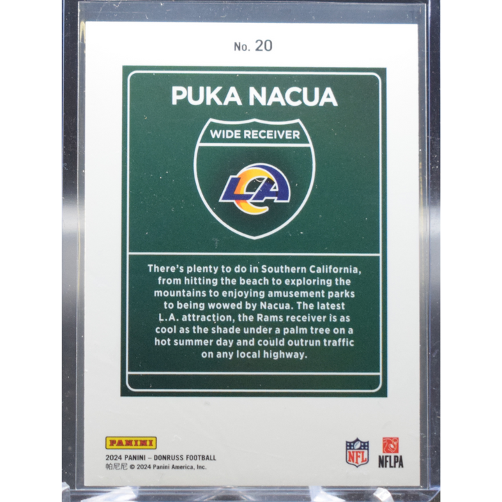 2024 Panini Donruss Football - Puka Nacua 20 - Downtown